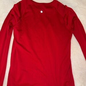 Lululemon Red Swiftly Tech Longsleeve with Finger Holes!